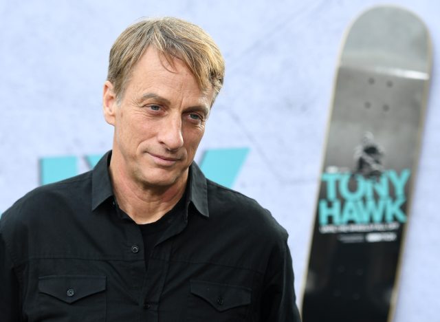 Tony Hawk attends the Los Angeles premiere of HBO Max's "Tony Hawk: Until the Wheels Fall Off" on March 30, 2022.