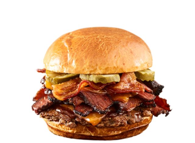 Beef brisket burger Double smoked bacon smashburger