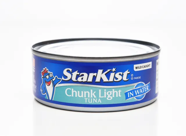 A can of StarKist Chunk Light Tuna in Water.