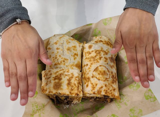 baja fresh dos manos burrito