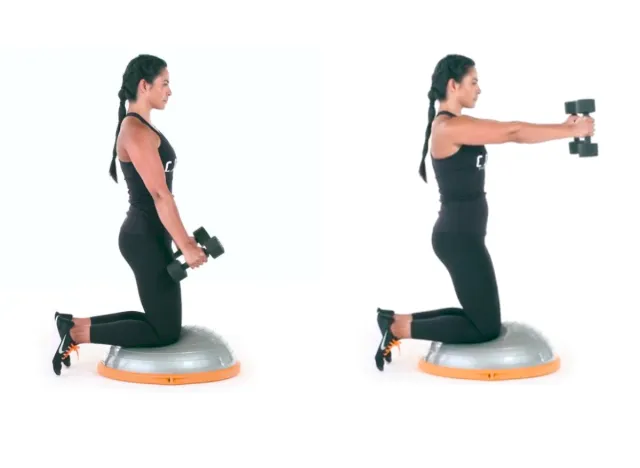 BOSU ball kneeling exercise