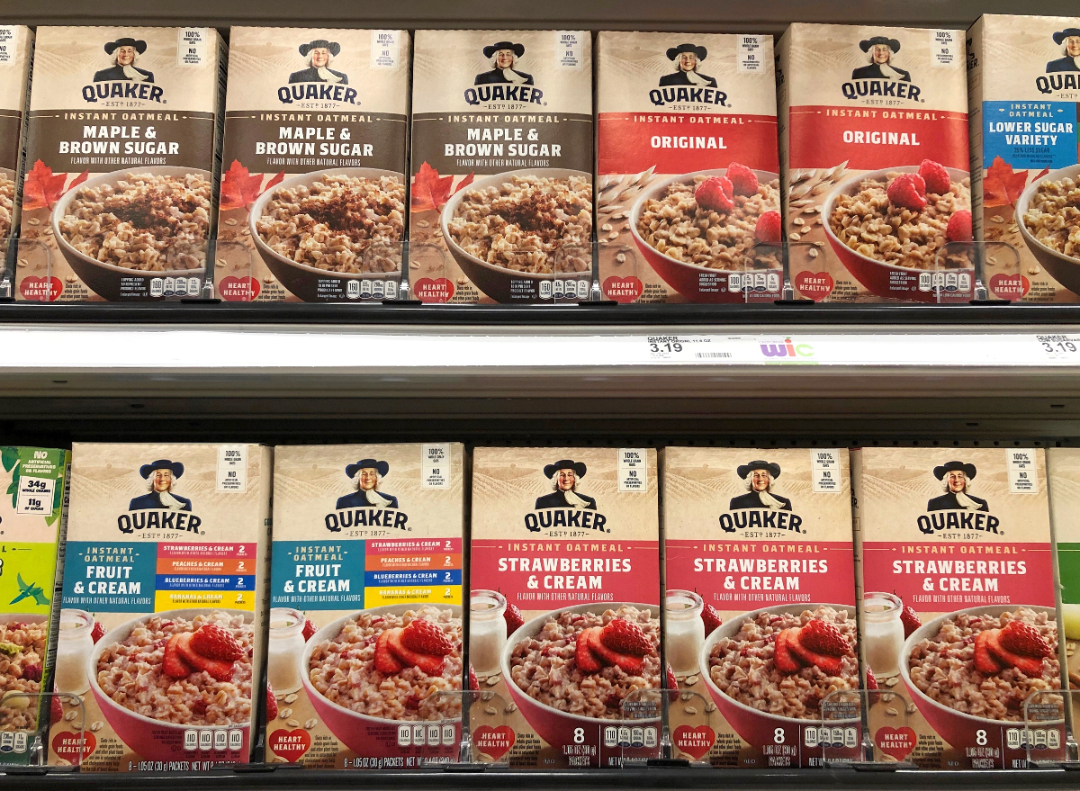 boxes of quaker instant oatmeal
