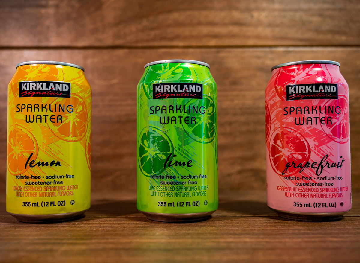 cans of kirkland signature sparkling water