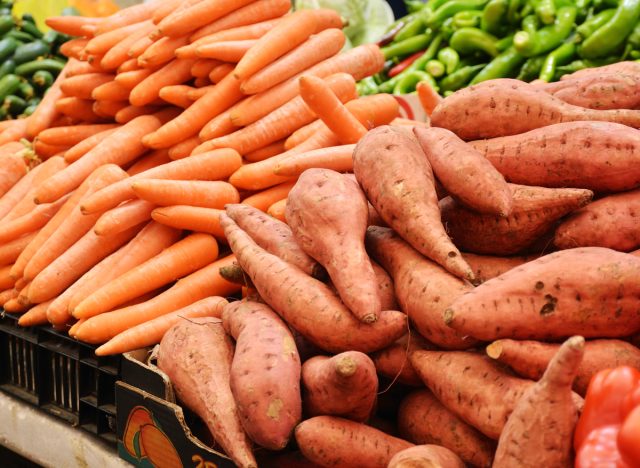 carrots and sweet potatoes