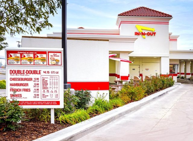 in n out menu