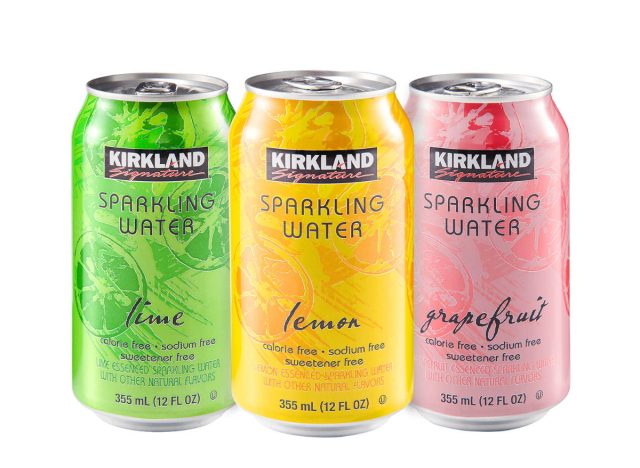 kirkland signature sparkling water cans