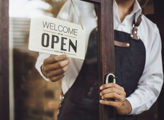 open restaurant sign