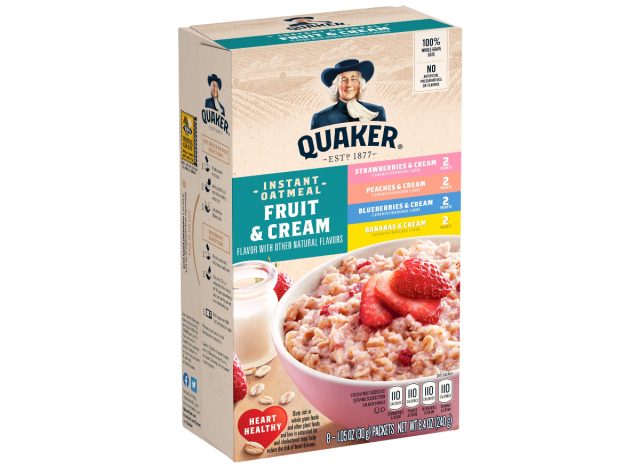 quaker fruit & cream instant oatmeal