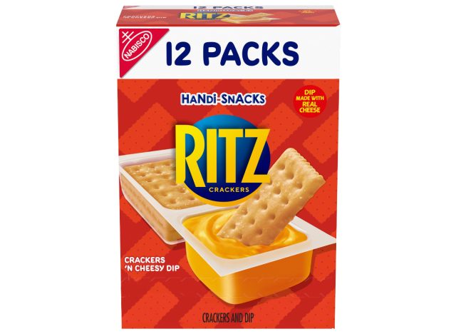 ritz crackers hand-snacks crackers 'n cheesy dip