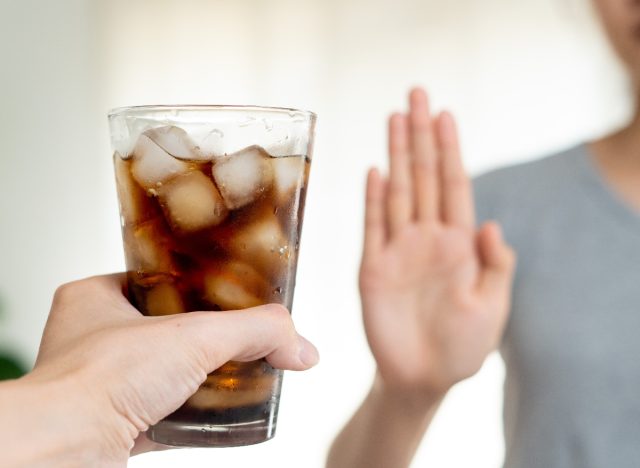 say no to soda concept, how to cut out sugar for weight loss