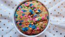 baked oats with festive colors
