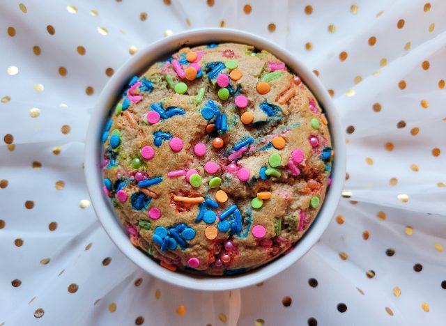baked oats with festive colors