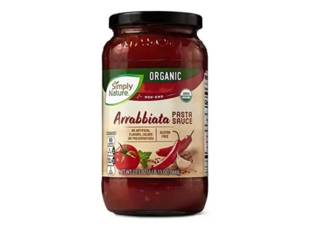 simply nature organic arrabbiata pasta sauce