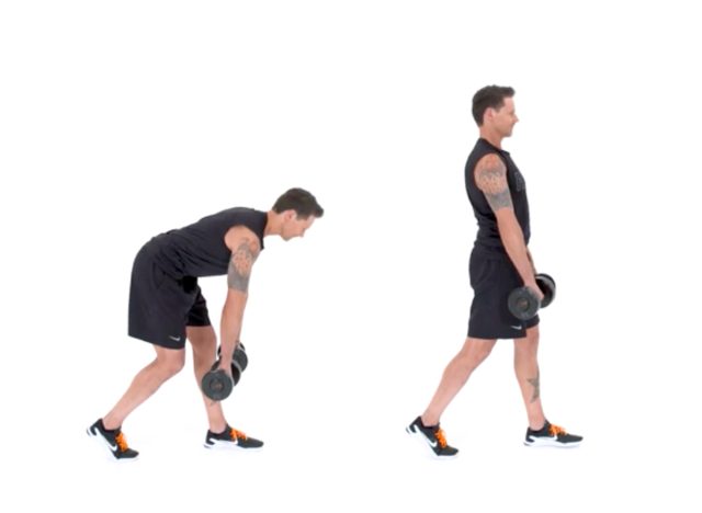 split stance deadlift