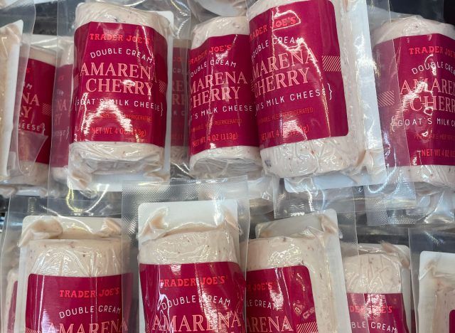 trader joe's amarena cherry goat's milk cheese