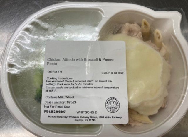 whitson's food service (bronx) corp. recalled frozen chicken alfredo with broccoli and penne pasta
