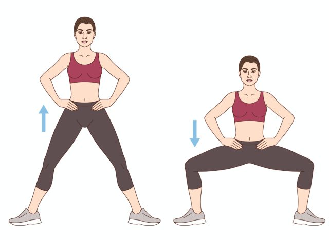 wide squat illustration