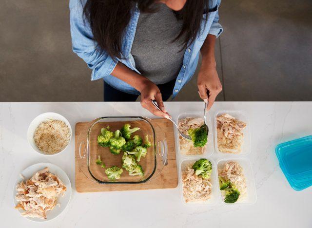 woman planning healthy meal prepping, portion sizes, part of overlooked weight loss tips