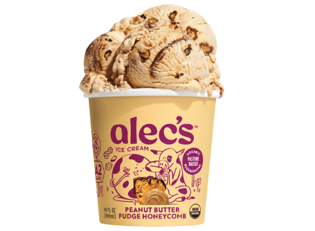 Alec's Peanut Butter Fudge Honeycomb Ice Cream