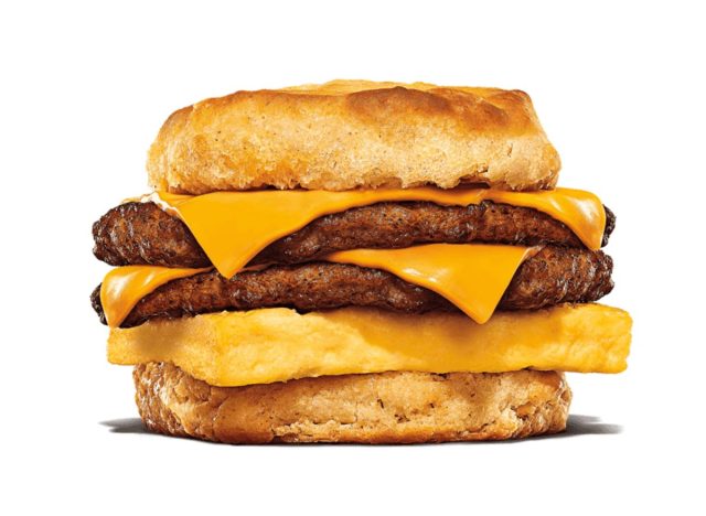 Burger king double sausage biscuit