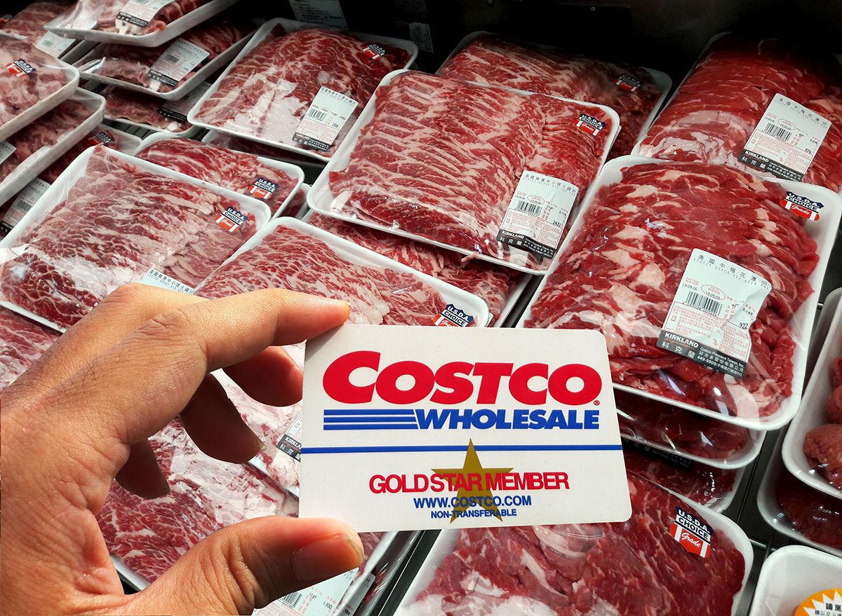 Costco Member Card, Meat Packaging as Background