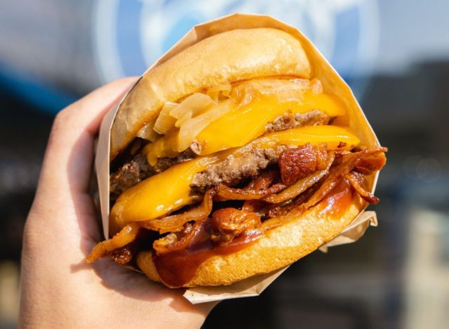 Elevation Burger bacon burger