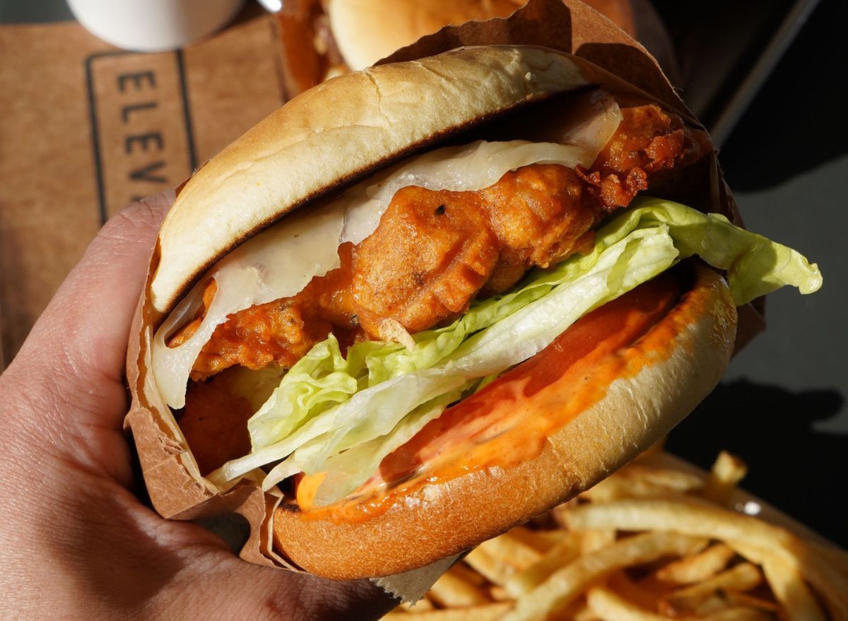 Elevation Burger chicken sandwich