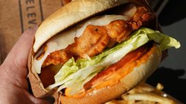 Elevation Burger chicken sandwich