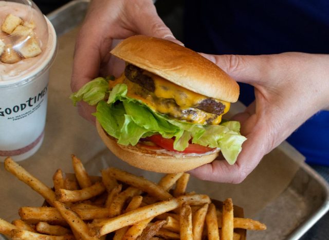 Good Times Burgers & Frozen Custard cheeseburger