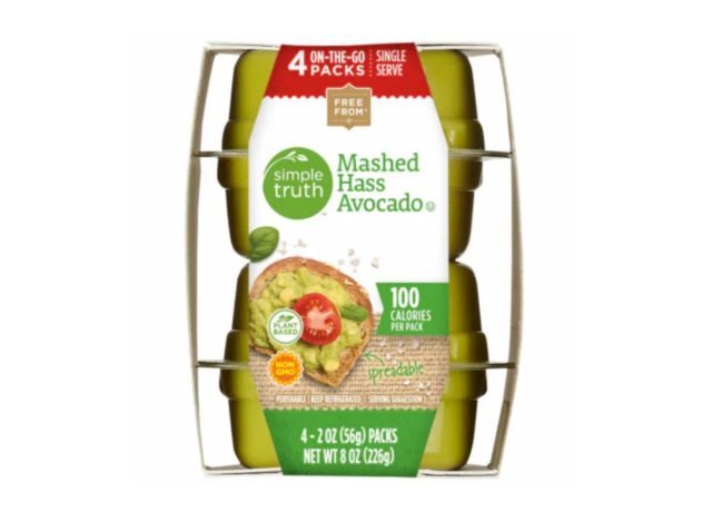 Kroger Simple Truth Mashed Avocado Single Serve On-The-Go Packs