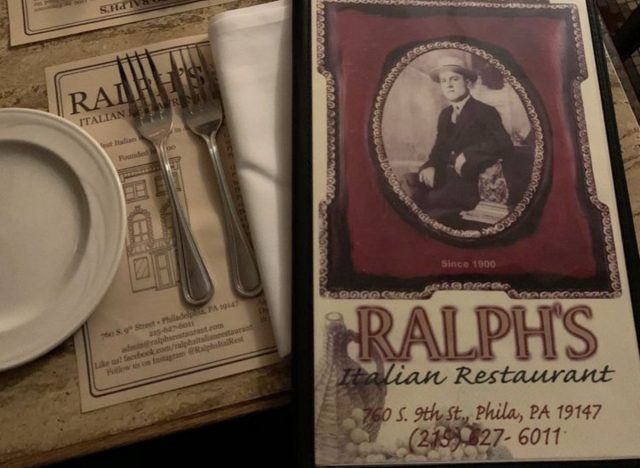 Ralph's table setting, Philadelphia, Pennsylvania