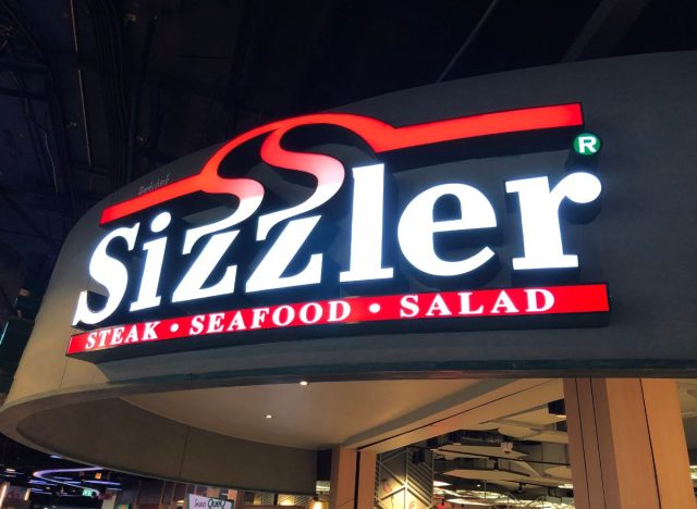 Sizzler steakhouse sign