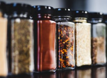 spices in jars