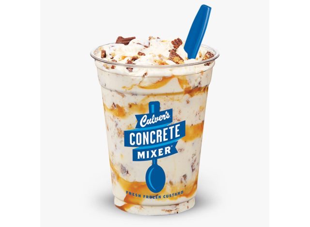 culvers salted caramel concrete mixer with reese's peanut butter cups