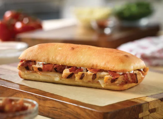 domino's chicken bacon ranch oven-baked sanwich