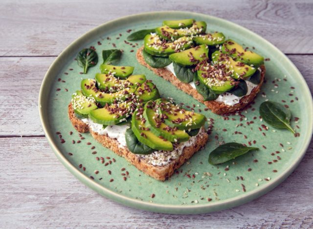 flaxseed on avocado toast