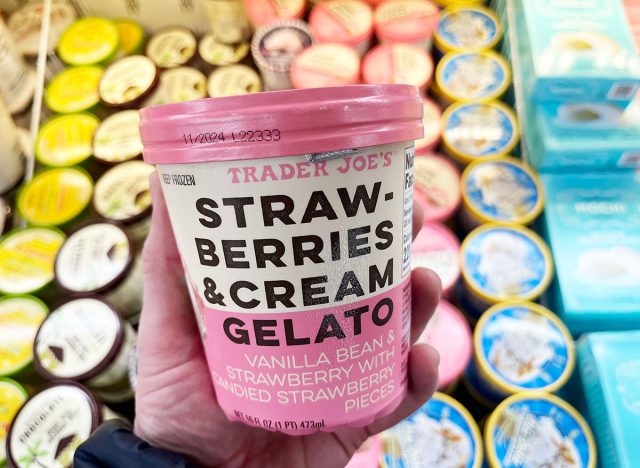 Strawberries & Cream Gelato at Trader Joe's