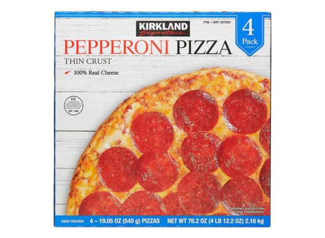 kirkland signature pepperoni pizza with thin crust
