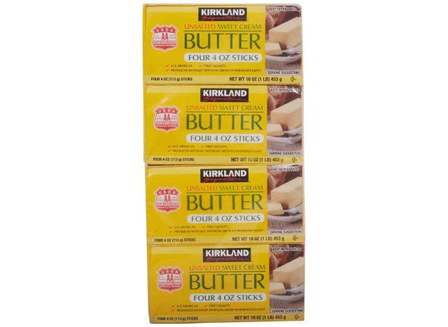kirkland signature unsalted sweet cream butter sticks