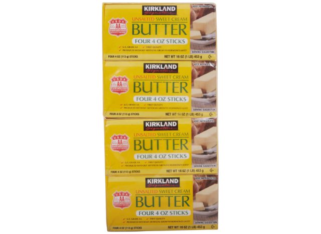 kirkland signature unsalted sweet cream butter sticks