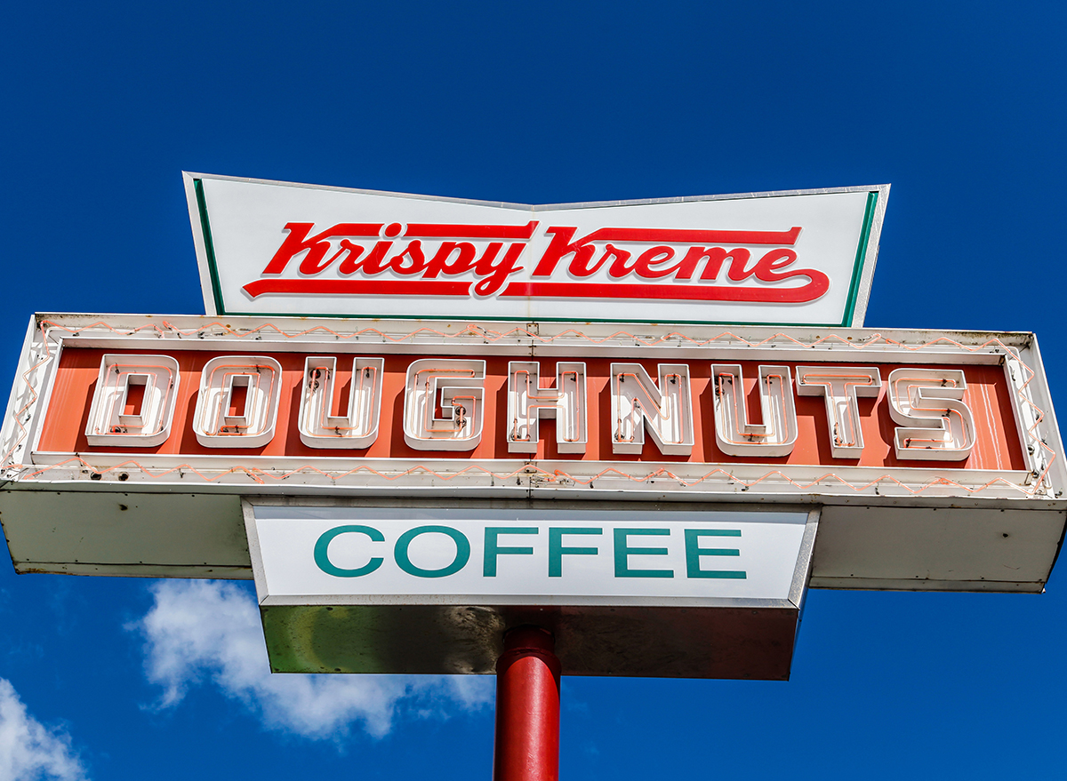 Krispy kreme doughnuts sign