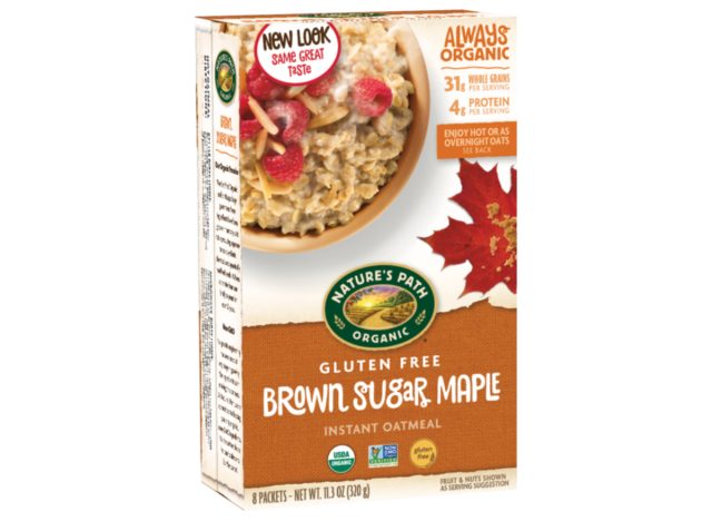 nature's path organic gluten-free brown sugar maple instant oatmeal