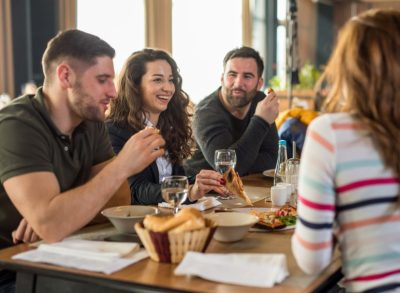 restaurant diners at table