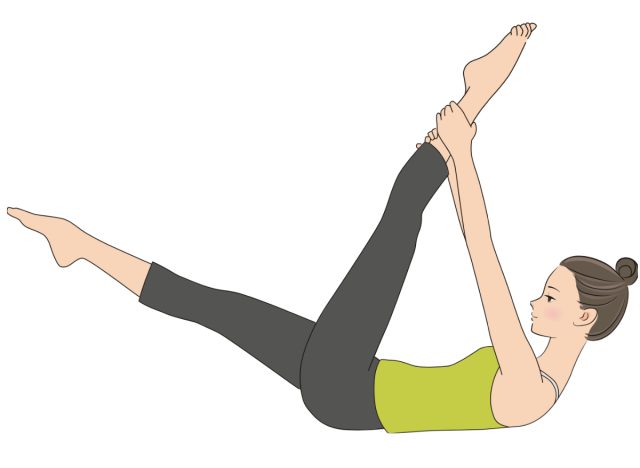 scissor leg stretch illustration to get fit at 50
