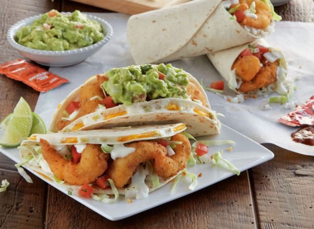 shrimp tacos del taco