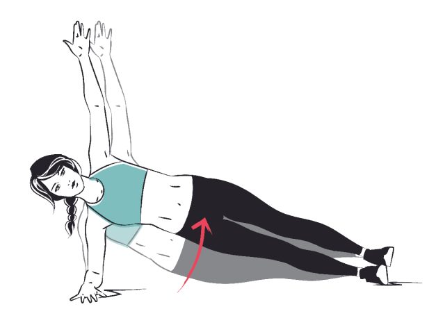 illustration of side plank bridge exercise