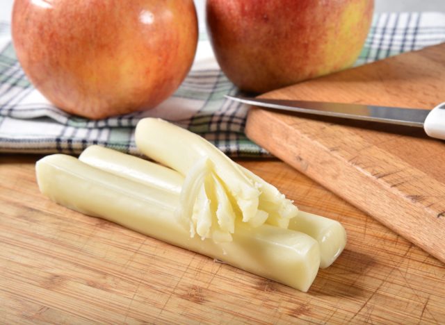 string cheese apple