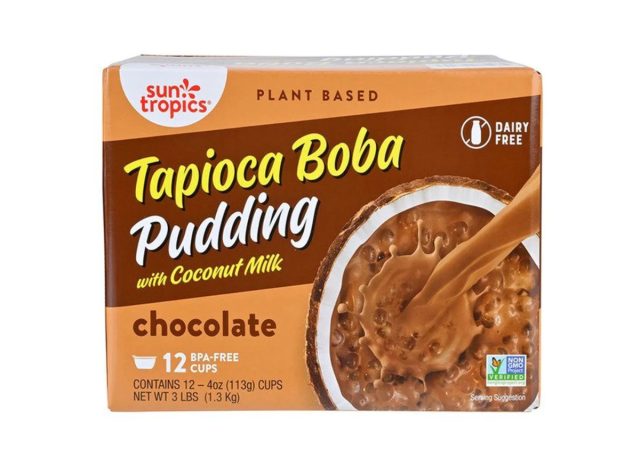 sun tropics chocolate tapioca boba pudding