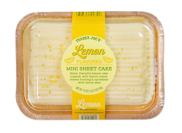 trader joe's lemon flavored mini sheet cake