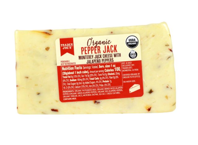trader joe's organic pepper jack cheese